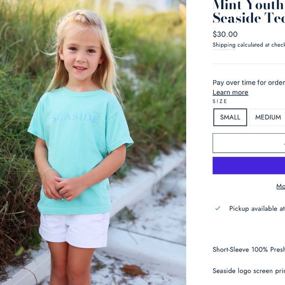 Mint Youth L Seaside Tee - Picture 6 of 6